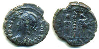 Scarce CONSTANTINOPOLIS / GLORIA EXERCITVS AE3, minted 337-340 AD