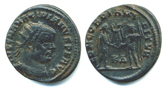 Bronze post-reform antoninianus of Maximianus Herculius (286-305 AD), Cyzicus mint