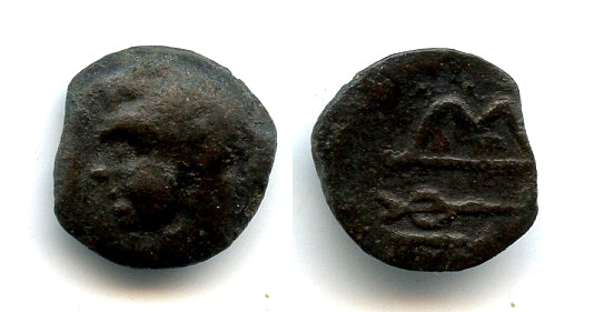 Bronze AE15 from Pantikopea, Sarmatia (300-250 BC).