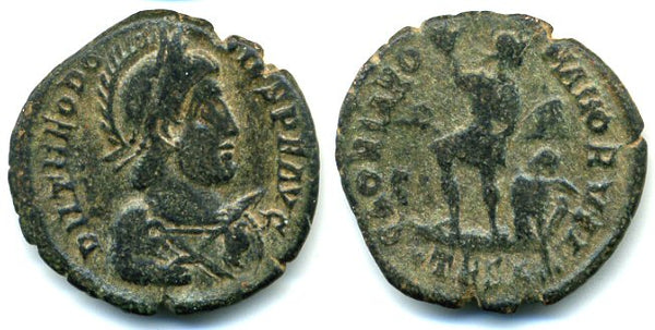 Scarcer AE2 of Theodosius I (379-395 AD), Thessalonica mint, Roman Empire