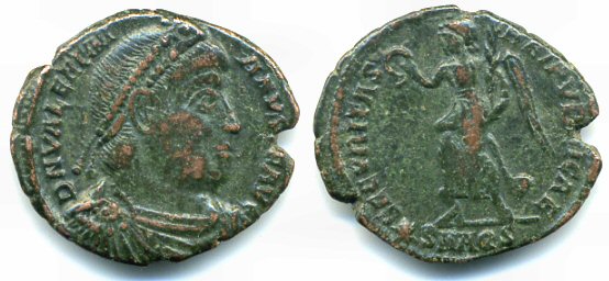 AE3 of Valentinian I (364-375 AD), Aquilia mint, Roman Empire