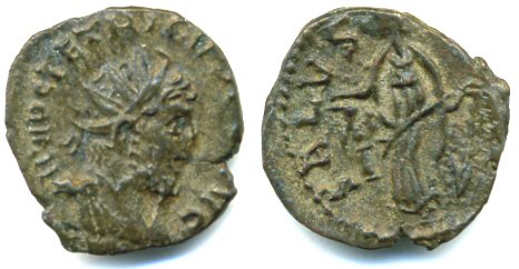 Barbarous SALVS antoninianus of Tetricus, c.270-280 AD, Roman Gaul