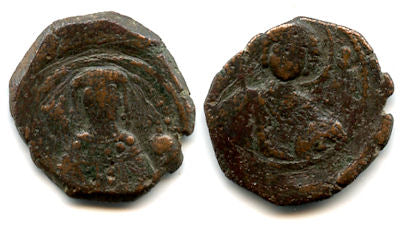 Copper tetarteron of Isaac II Angelus (1185-1195), Thessalonica, Byzantine Empire