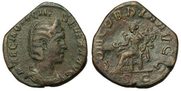 AE Sestertius of Otacilia Severa, wife of Philip I (244-248 AD), Rome Mint, minted 244-246 AD, Roman Empire