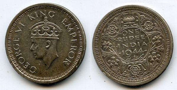 Silver rupee in the name of George VI, 1942, British India