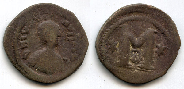 Huge follis of Justin (518-527 AD), Byzantine Empire
