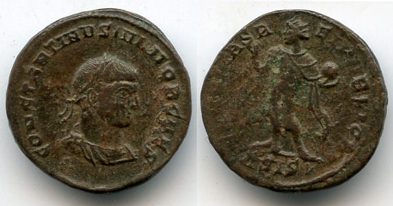 Very rare CLARITAS REIPVBLICAE follis of Constantine II as Caesar (317-337 AD), Siscia mint, Roman Empire (RIC 37 note)