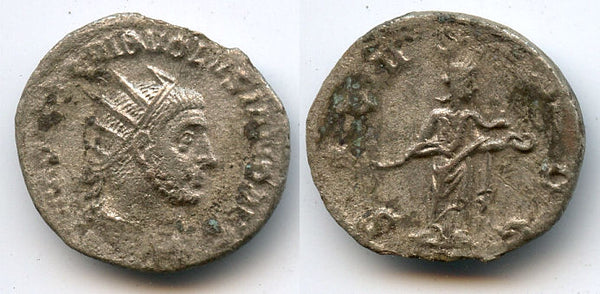Silver antoninianus of Volusian (251-253 AD), SALVS AVGG type, Roman Empire