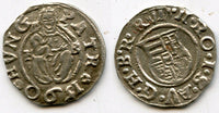 Silver denar, "Madonna and child", Hungary, in the name of Emperor Rudolph I (1572-1608), 1590