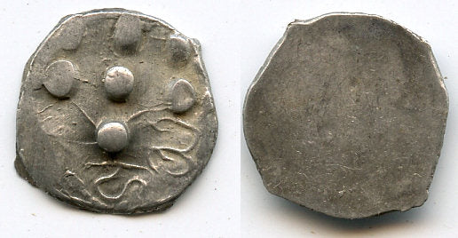 Rare silver drachm, early Hindu Shahi of Gandhara, Northern India, ca.650-800 AD - "HaSi" type (F/T #13)