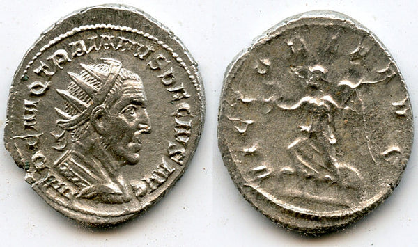 Silver antoninianus of Trajan Decius (249-251 AD), Rome mint, Roman Empire - VICTORIA AVG