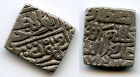 Square silver tanka of Mahmud (1436-1468), Shadiabad, 1466, Malwa Sultanate, India (M-32)