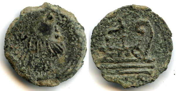 Rare barbarous imitation of a Roman Republican semis, 1st century BC, Spanish manufacture