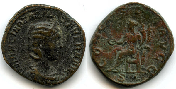 Large bronze sestertius of Otacilia Severa, wife of Philip I (244-249 AD), Rome mint, Roman Empire