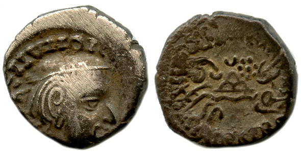 Indo-Sakas in Western India, silver drachm, Vijayasena (238-250 AD) as Mahakshatrap, 173 SE/251 AD - EXCEEDINGLY RARE and historically important date!