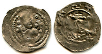 Silver Freisacher pfennig of Duke Bernhard (1202-1256), Duchy of Karnten, Austria