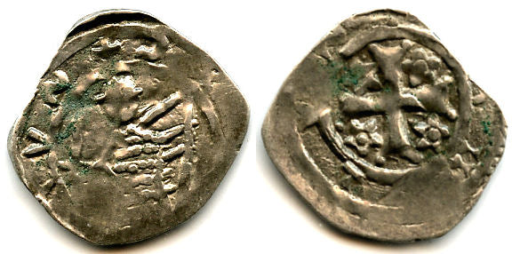 Silver Freisacher pfennig of Heinrich IV von Andechs (1215-28), Gutenwert, modern Slovenia