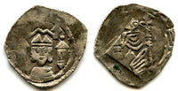 Silver Freisacher pfennig of Archbishop Eberhard II (1220-1246), Salzburg, Austria
