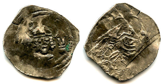 Silver Freisacher pfennig of Archbishop Eberhard II (1220-1246), Salzburg, Austria