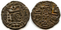 Rare silver drachm, Turco-Hephthalite lords of Bukhara in the name of the Abbasid caliph al-Mahdhi (AD 775-785)