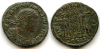 GLORIA EXERCITVS follis of Constantine II as Caesar (317-337 CE), Siscia, Roman Empire