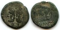 Anonymous Roman Republica AE as with Janus, ca.157-156 BC