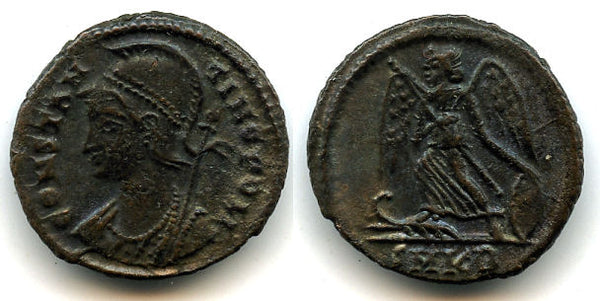Nice CONSTANTINOPOLI commemorative follis, temp. Constantine I, 330-333 CE, Roman Empire