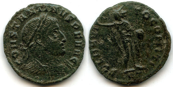 Follis of Constantine the Great (307-337 CE) with Sol, Ticinum, Roman Empire