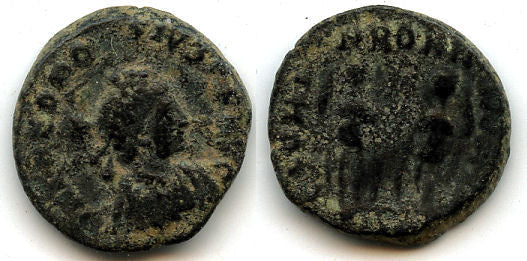 AE3 of Theodosius II (402-450 AD), Roman Empire