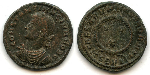 VOT X follis of Constantine II as Caesar (317-37), Thessalonica, Roman Empire