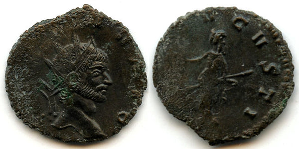 Very rare DIVO CLAVDIO/PAX AVGVSTI 1st issue commemorative antoninianus of Claudius (ca.268-280 AD), Rome mint, Roman Empire