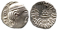 Superb quality! Phase III silver drachm of Svami Rudrasena III Mahakshatrapa (348-379 AD), 365 AD, Indo-Sakas
