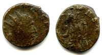 Ancient barbarous antoninianus of Victorinus (268-270 AD, minted ca.270-280 AD), HILARITAS type, hoard coin from France