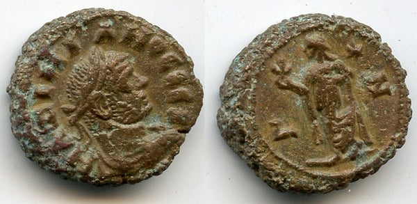 Potin tetradrachm of Emperor Maximianus Herculius (286-305 AD), Alexandria mint, Roman Empire (Milne 5029)