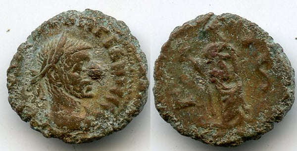 Potin tetradrachm of Diocletian (284-305 AD), Alexandria, Roman Empire - type with Elpis (Spes), RY 6 (289/290 AD) (Milne #4937)