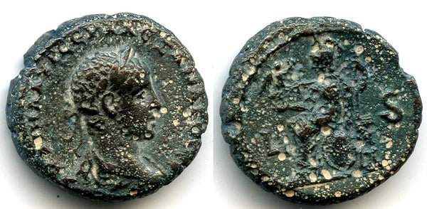 Nice billon tetradrachm, Emperor Alexander Severus (222-235 AD), Alexandria mint, Roman Provincial issue - type with Athena, RY 6 = 227/228 AD (Milne 2978)