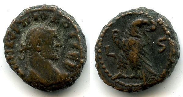 Potin tetradrachm of Emperor Probus (276-282 AD), Alexandria mint, Roman Empire (Milne 4628)