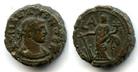 Potin tetradrachm of Carinus as Caesar (282-283 AD), Alexandria, Roman Empire