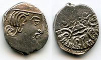 Very rare silver drachm of Rudrasimha III (ca.385-415 AD), Indo-Sakas - the last ruler of the Western Kshatrapas