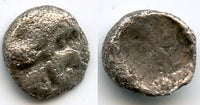 Later silver 1/2 tetartemorion with Apollo, Kolophon, Ionia, ca.490-400 BC