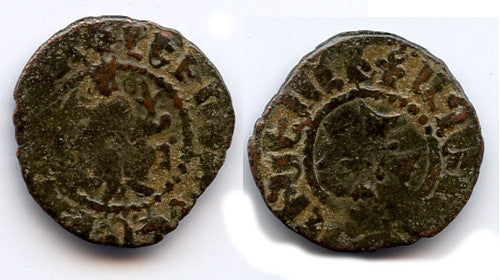 Rare bronze pogh, Levon IV (1320-1342), Cilician Armenia