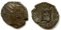 Rare barbarous CONSECRATIO radiate w/altar, Tetricus I, minted ca.270-280 AD, French find
