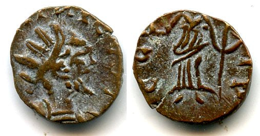 Barbarous PAX antoninianus of Tetricus I, ca.270-280 AD, Gaul, Roman Empire