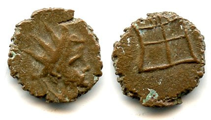 Very nice small barbarous CONSECRATIO radiate, Claudius II, minted ca.270-280 AD, French find