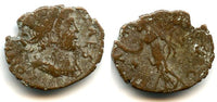 Rare type! Barbarous antoninianus, ca.270-280 AD, with a portrait of Tetricus I, inscription of Tetricus II and the reverse of Victorinus, hoard coin from France