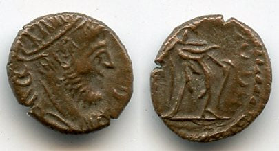 Beautiful VIRTVS barbarous antoninianus of Tetricus, c.270-280 AD, Roman Gaul