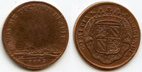 Rare copper token (AE31) - confirmation of the provincial liberties of Burgundy, 1719, France
