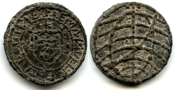 RRR 3rd issue bastardo of Manuel (1495-1521), Melaka, Portuguese India - coinage of Aleixo de Menezes type with V-O, struck 1517-1518 (#Sim.M23)
