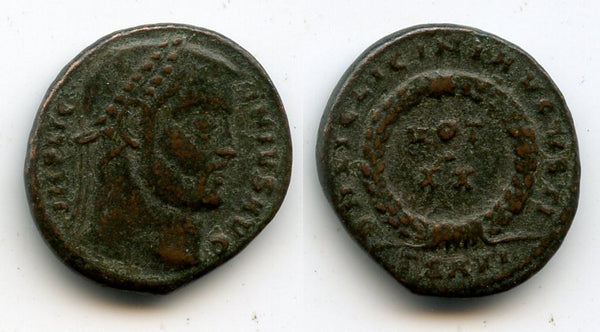 VOT XX follis of Licinius I (306-324 AD), Thessalonica mint, Roman Empire