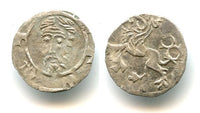 Rare silver haler (with "T" mintmark) of Sigismund of Luxemburg from Schlesian Poland, as King of Bohemia (1419-1437), Breslau (Wroclaw) issue in Poland